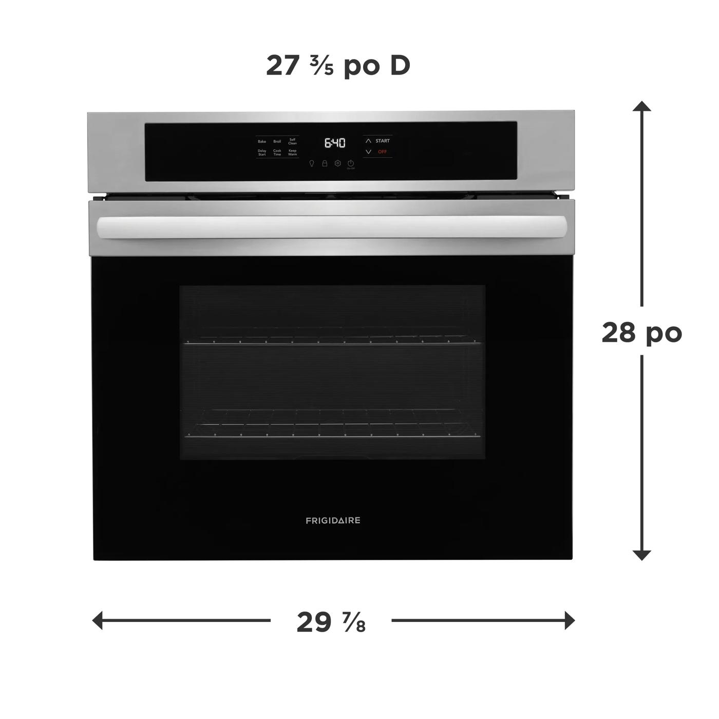 Four mural électrique simple de 30 po Acier inoxydable-FCWS3025AS