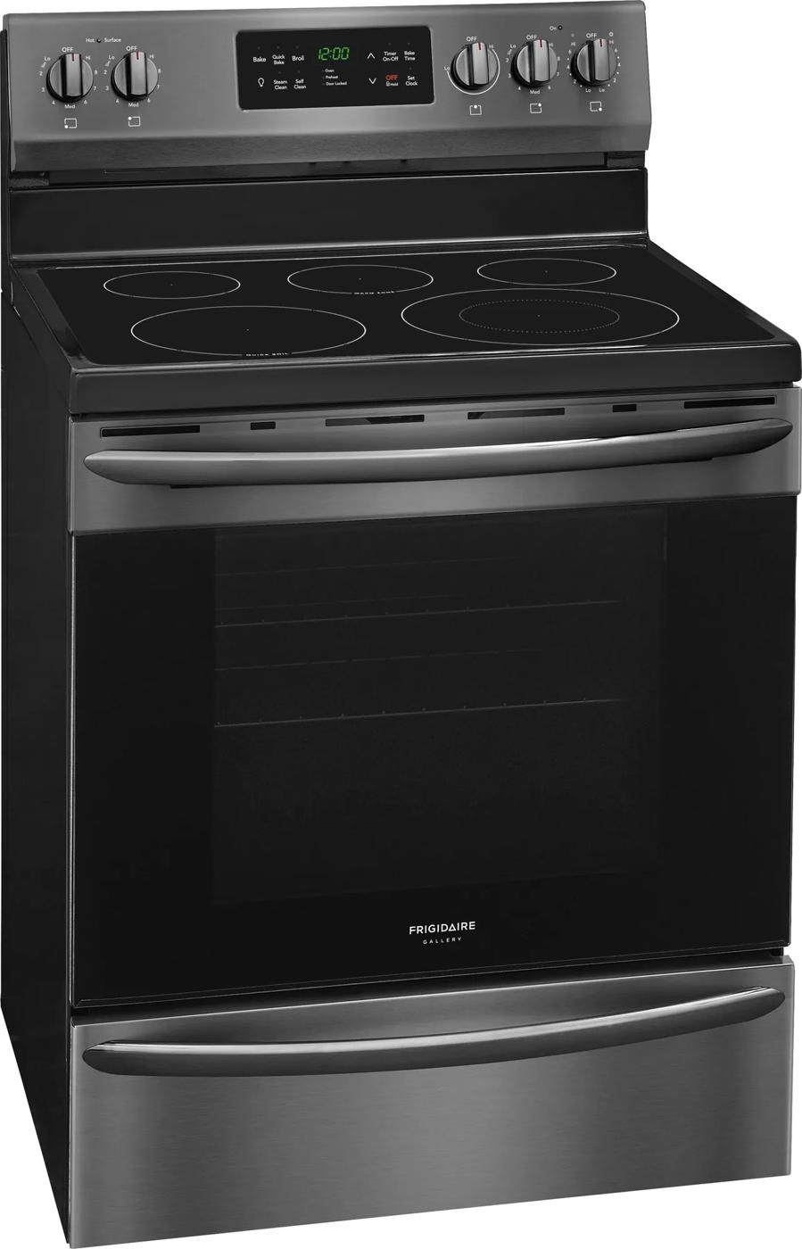 30" Electric Range Black Stainless Steel-CGEF3036UD