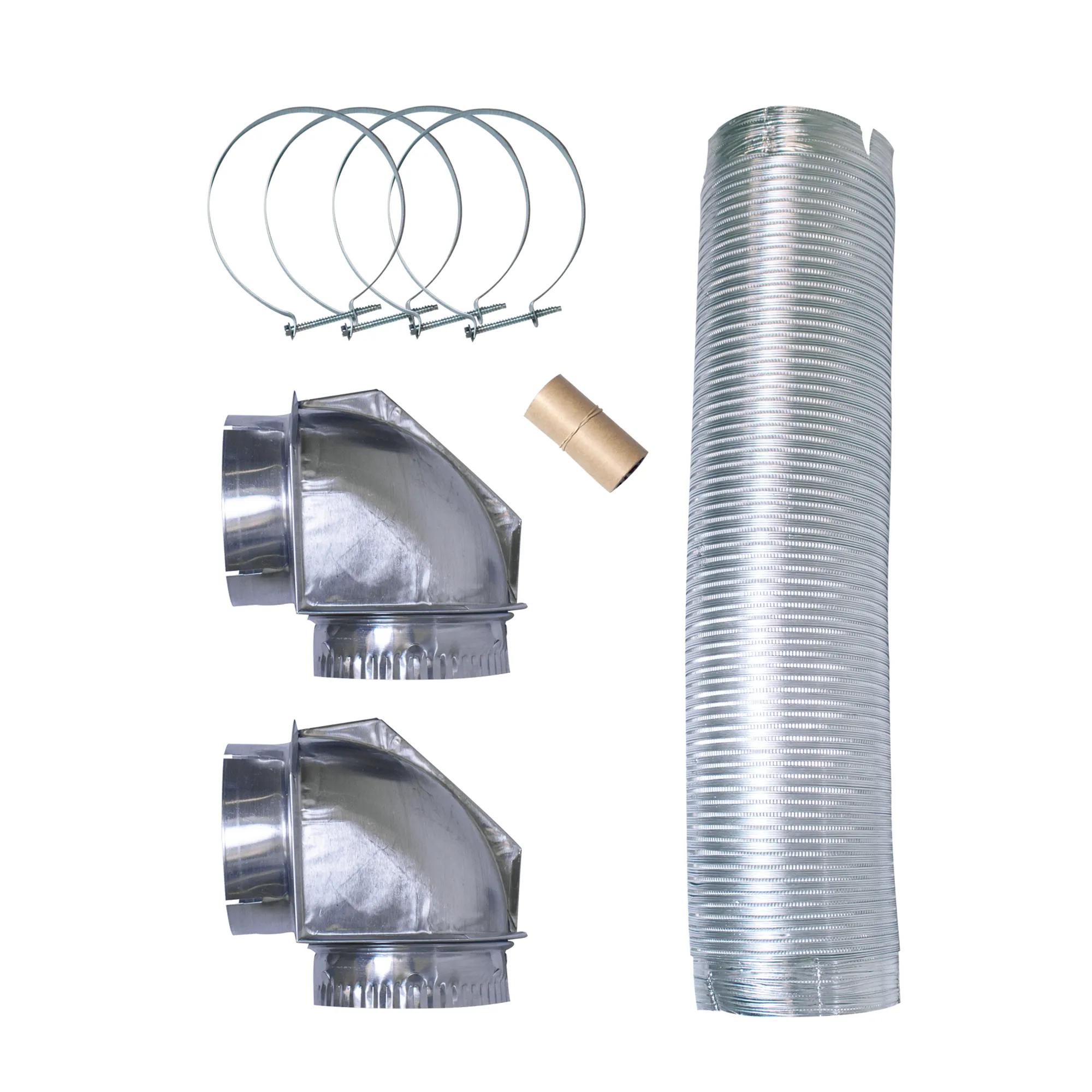 8' Semi-Rigid Dryer Vent Kit, with 2 Elbows