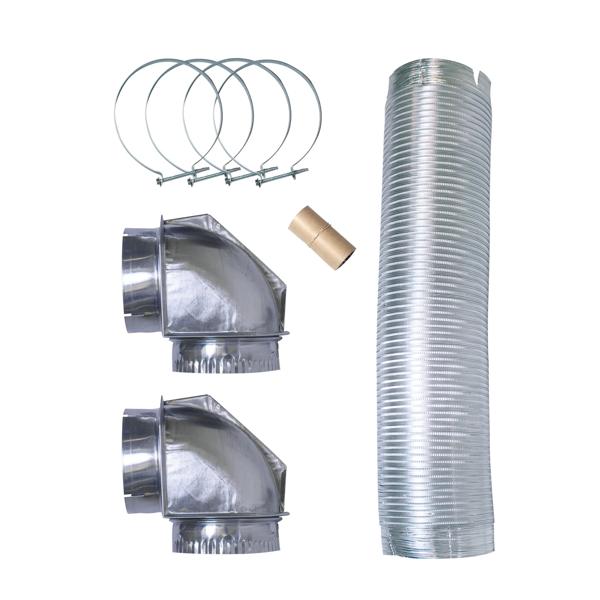 8' Semi-Rigid Dryer Vent Kit, with 2 Elbows