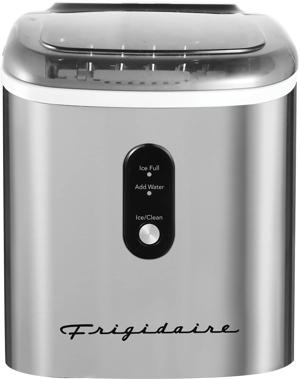 26-lb Retro Countertop Ice Maker with Self-Clean – Stainless Steel