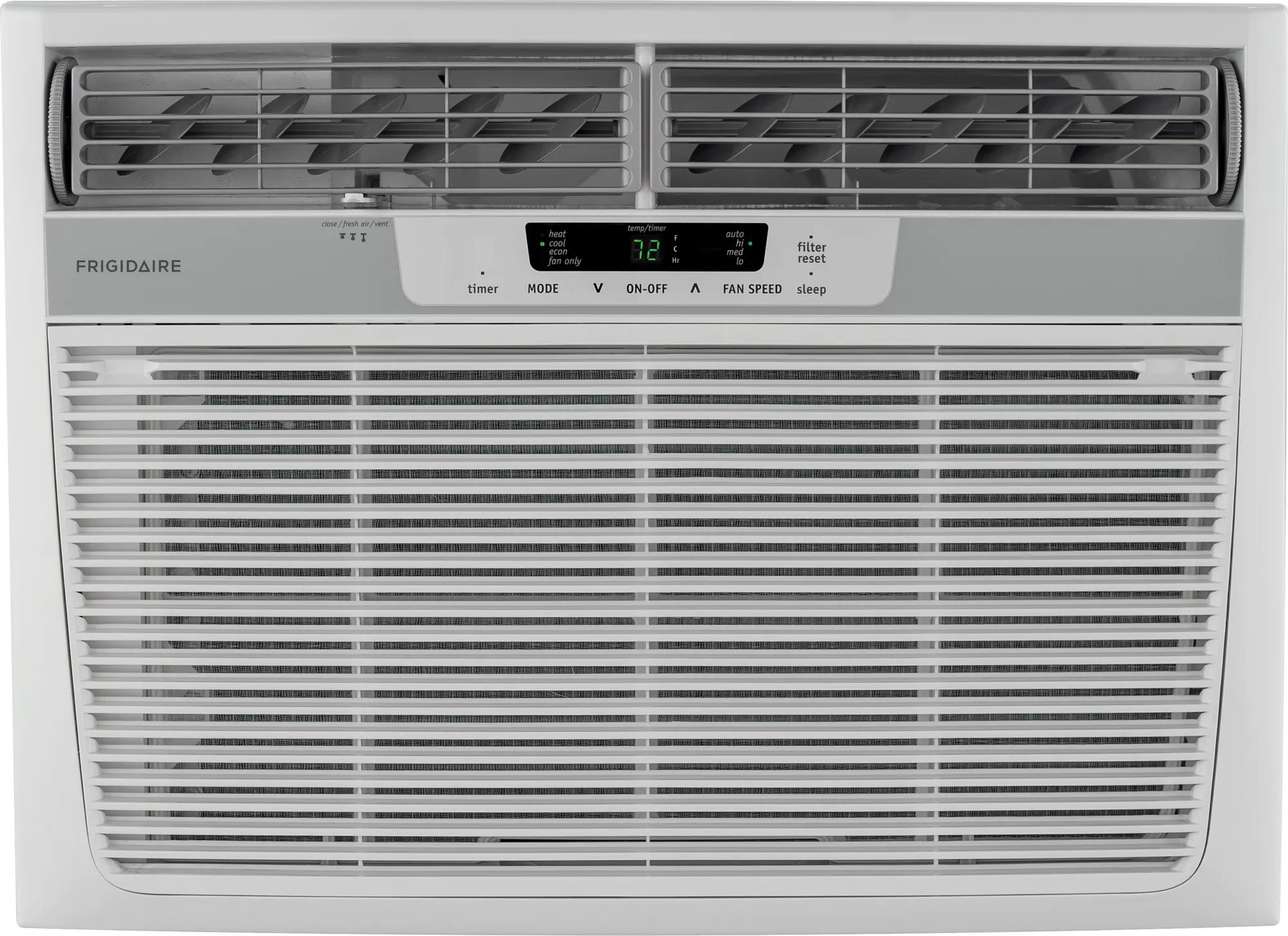 18,500 BTU Window-Mounted Room Air Conditioner with Supplemental Heat