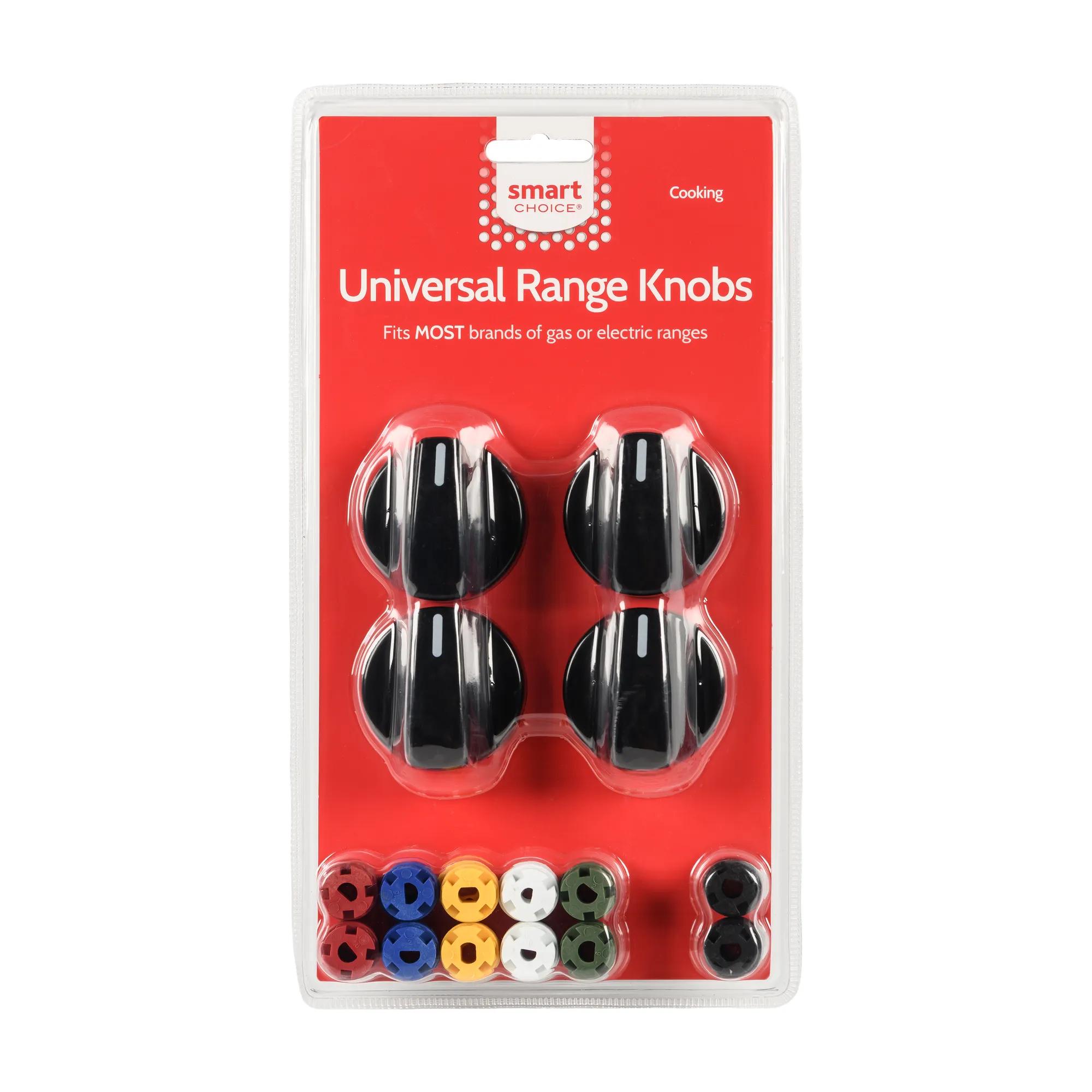 SMART CHOICE UNIVERSAL RANGE KNOB KIT, BLACK (4)