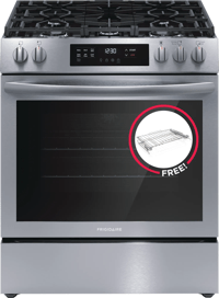30" Front Control Gas Range, Includes Free Glide Rack
