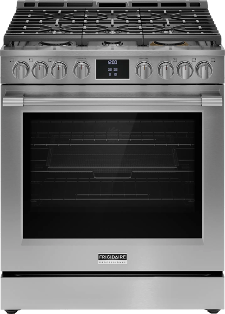 30" Gas Range with No Preheat and Air Fry Stainless Steel-PCFG3080AF