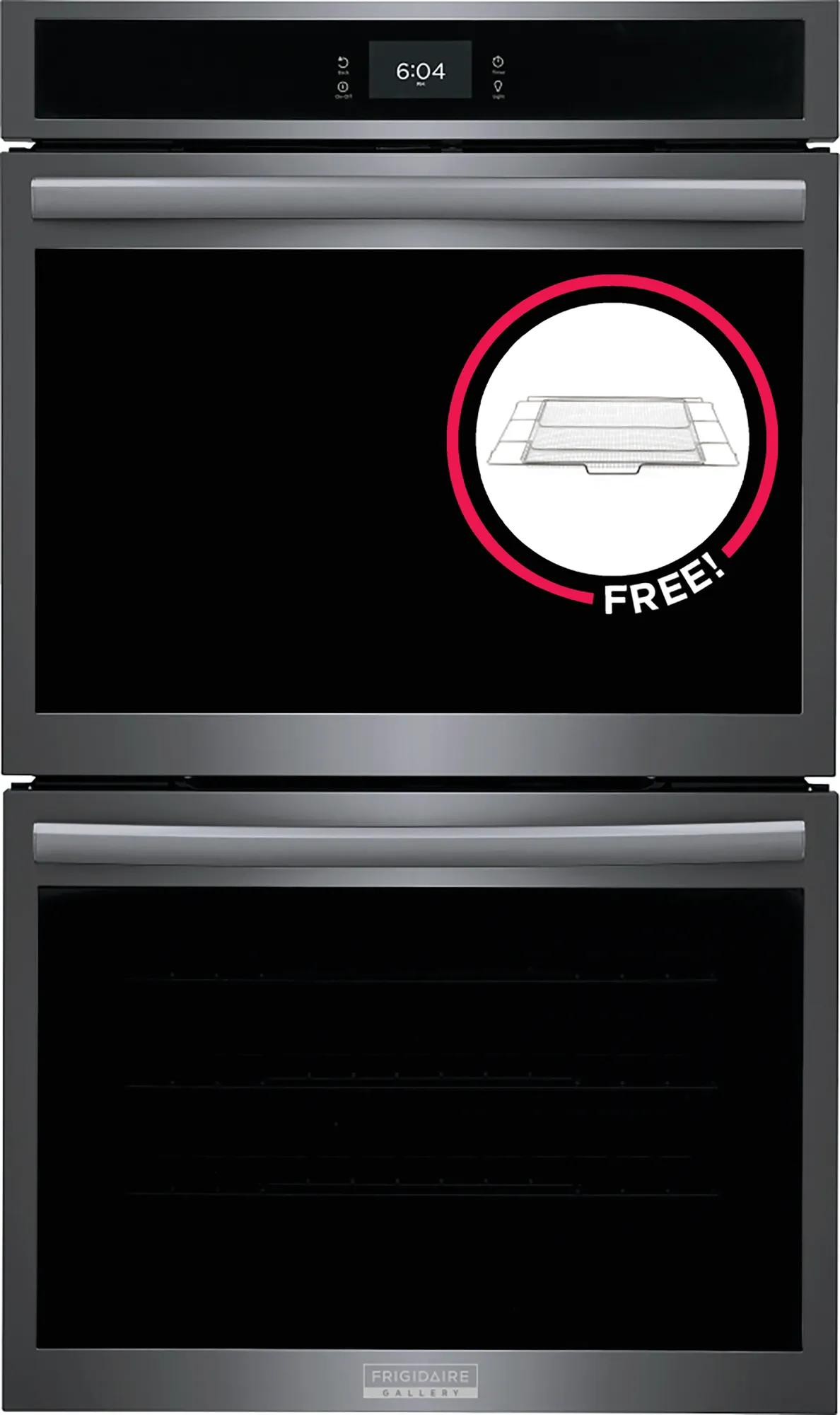 30" Double Electric Wall Oven with 15+ Ways To Cook, Includes Free Air Fry Tray