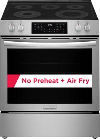 30" Front Control Electric Range with Total Convection
