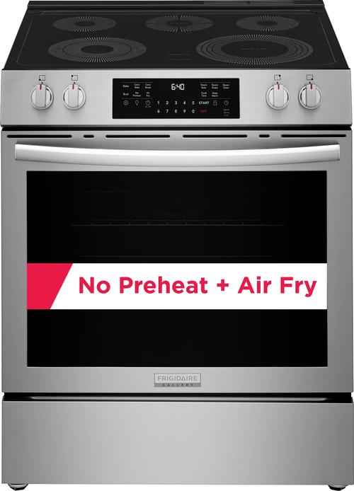 30" Front Control Electric Range with Total Convection