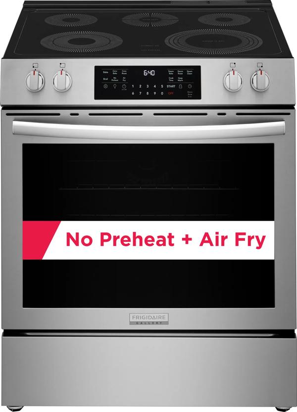 30" Front Control Electric Range with Total Convection