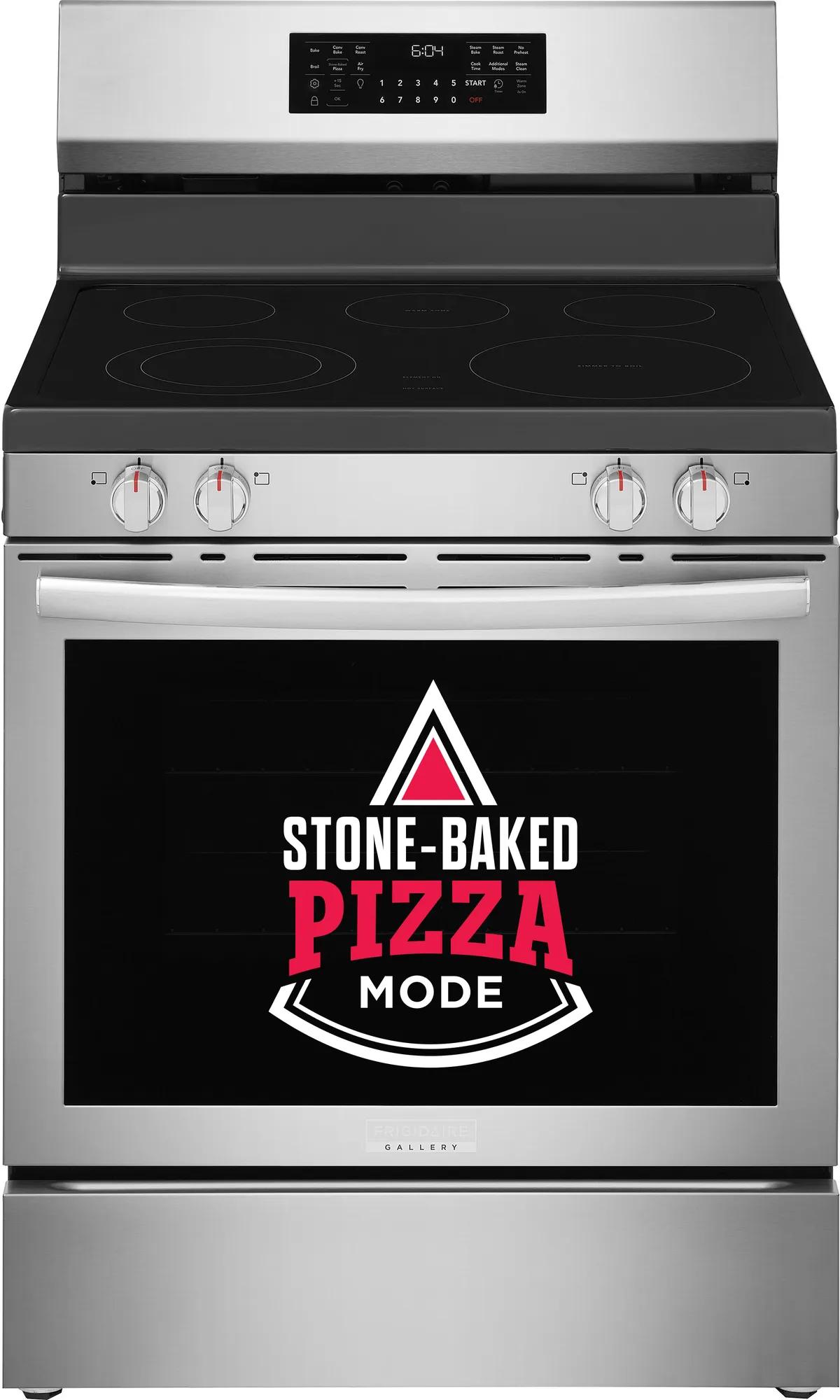 30" Electric Range with Stone-Baked Pizza 