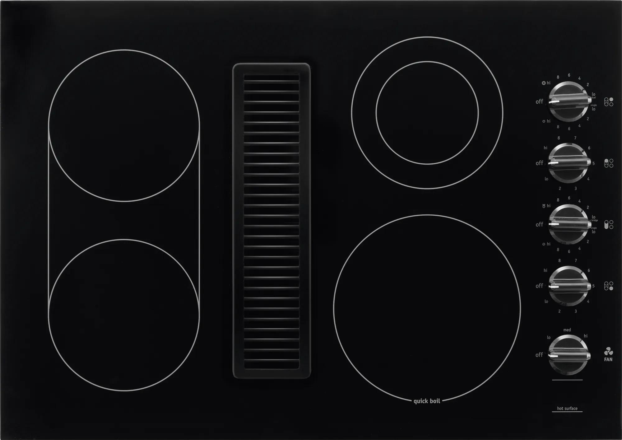 30" Electric Downdraft Cooktop