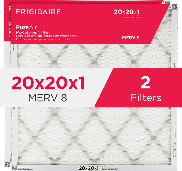 PureAir®   20" x 20" x 1" MERV 8 Allergen Air Filter - 2 Pack - HVAC202082