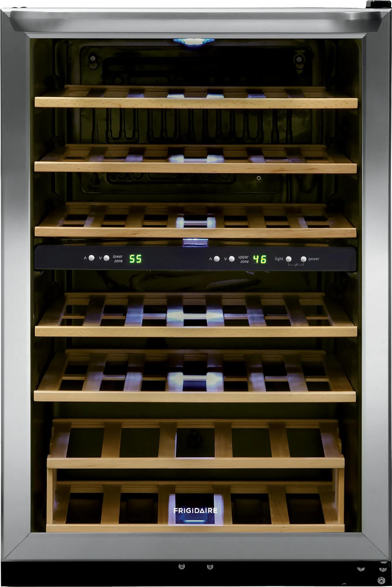 45 Bottle Two-Zone Wine Cooler