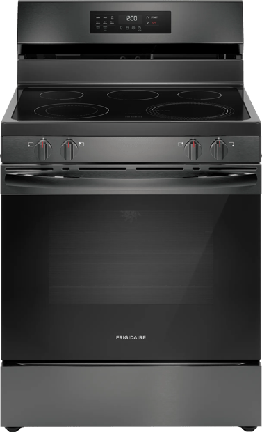 Cuisinière électrique de 30 po avec Air Fry (Friture à l’air chaud) Acier inoxydable noir-FCRE308CAD