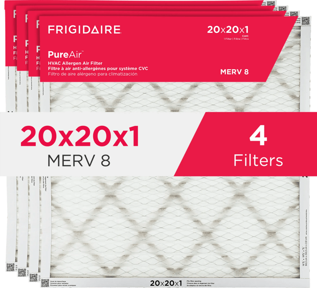 PureAir®   20" x 20" x 1" MERV 8 Allergen Air Filter - 4 Pack - HVAC202084