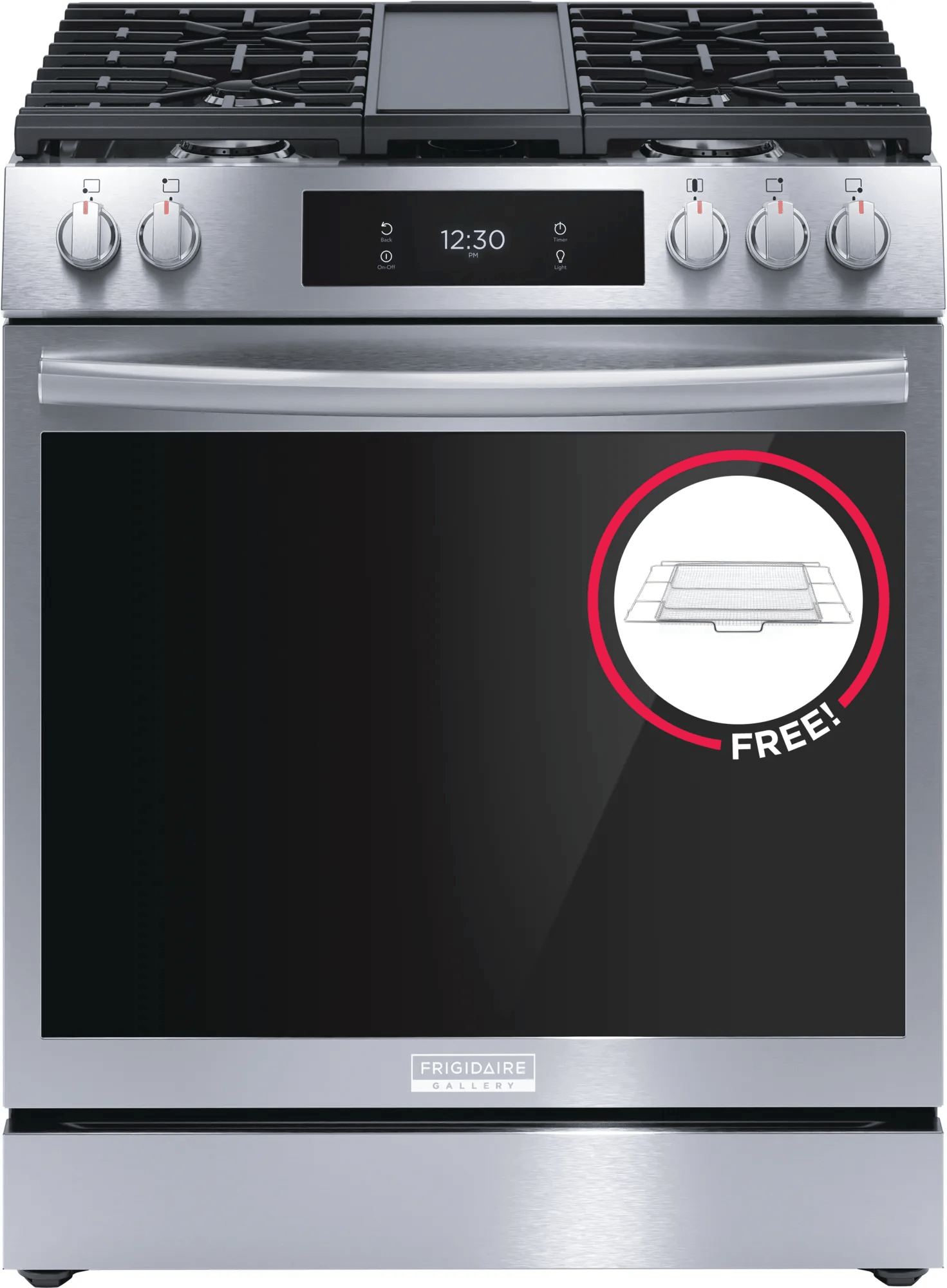 30” Gas Range with 15+ Ways to Cook, Includes Free Air Fry Tray