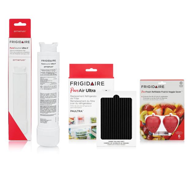EPTWFU01, PAULTRA, and FRPFUFV2 Water and Air Filter Combo Kit with Produce Saver  - FRIGCOMBO11