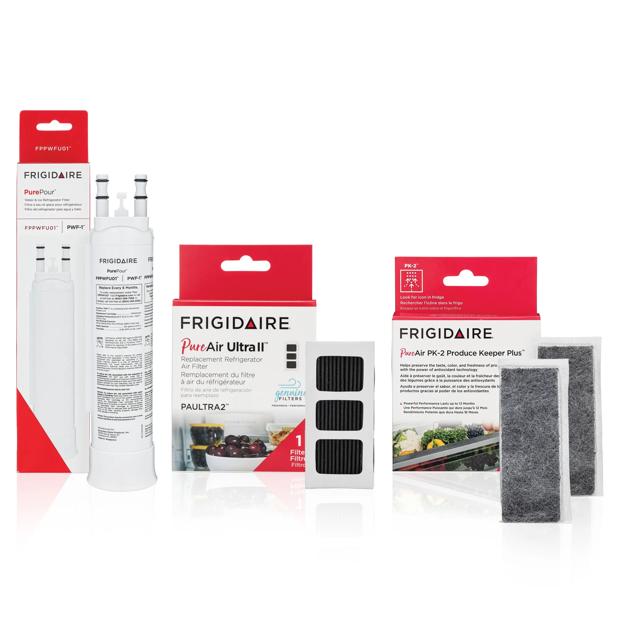 FPPWFUO1, (2) FRPAPK2RF, PAULTRA2 Water and Air Filter Combo Kit with Produce Keeper - FRIGCOMBO16