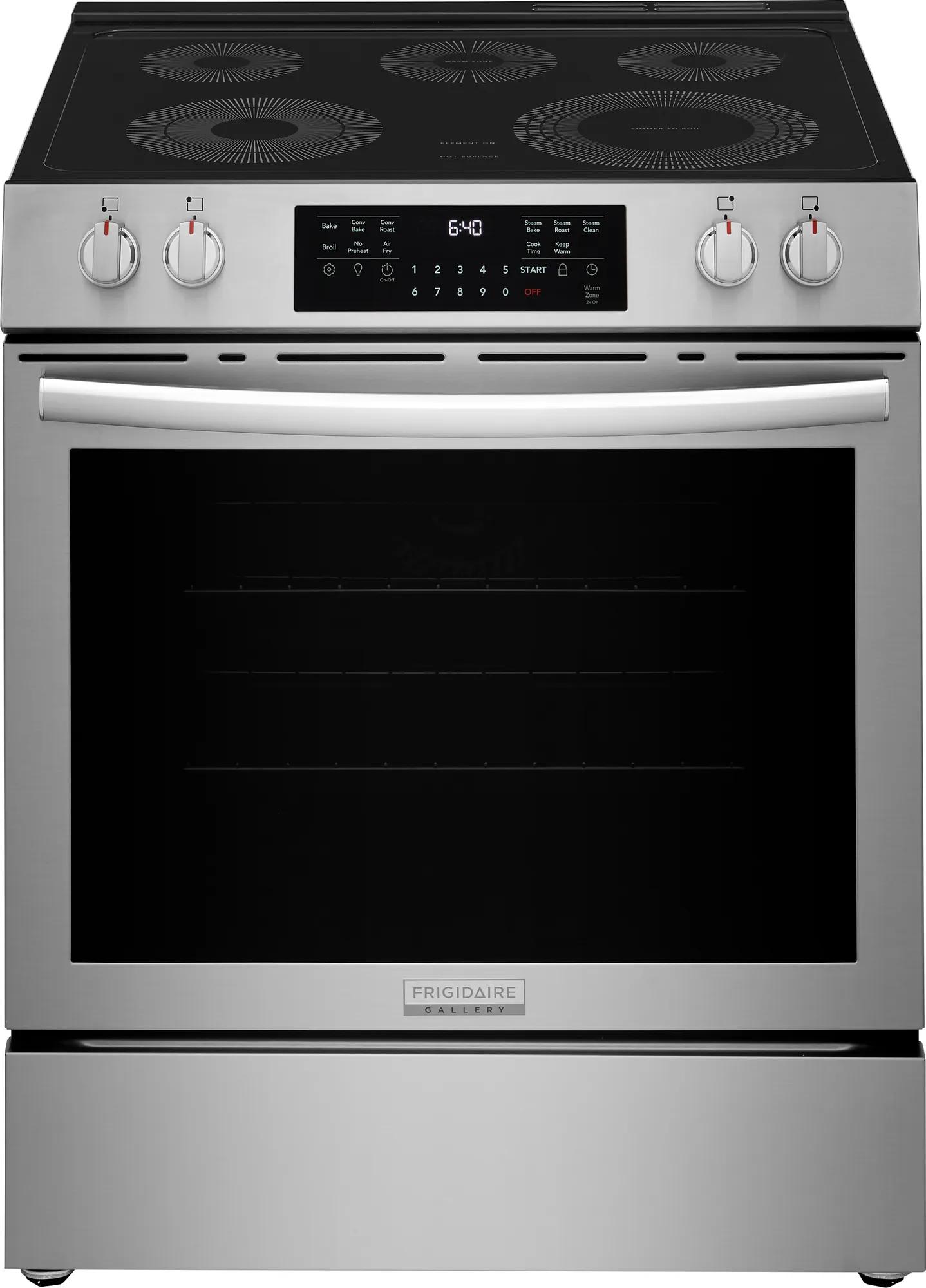 30" Front Control Electric Range with Total Convection