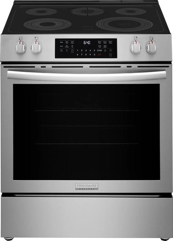 30" Front Control Electric Range with Total Convection