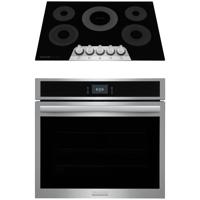 2-pc. Stainless Gallery Package with 30” Single Electric Wall Oven & 30” Electric Cooktop