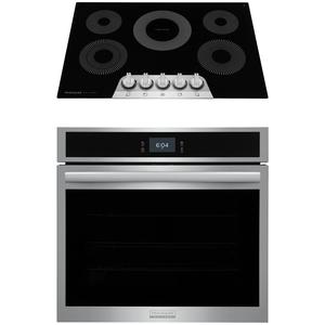 2-pc. Stainless Gallery Package with 30” Single Electric Wall Oven & 30” Electric Cooktop