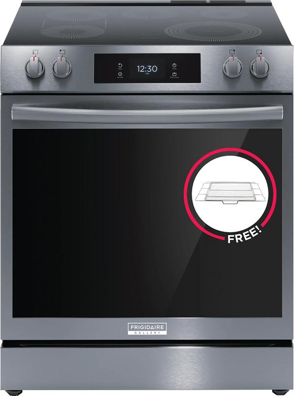 30” Electric Range with 15+ Ways to Cook, Includes Free Air Fry Tray