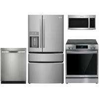 4 Piece Stainless Steel Gallery Package with Counter-Depth French Door Refrigerator and Induction Range