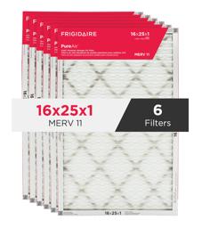 Frigidaire Filtre à air pour allergènes PureAir® 16 po x 25 po x 1 po premium MERV 11 - paquet de 6