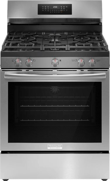 Cuisinière à gaz à commande arrière de 30 po avec friture à air chaud Acier inoxydable-GCRG3059BF