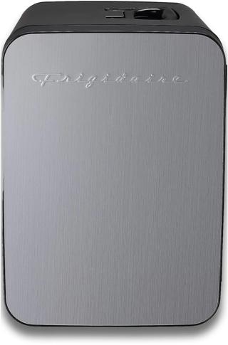 15-Can Retro Mini Fridge Cooler – Stainless Steel
