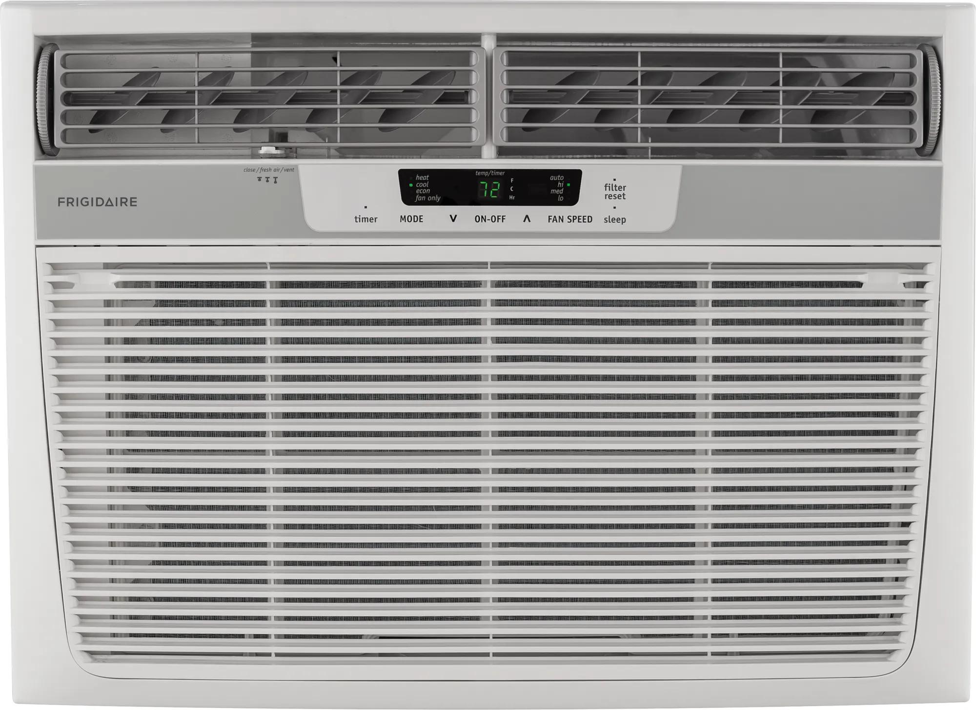 18,500 BTU Window-Mounted Room Air Conditioner with Supplemental Heat