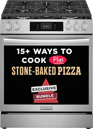 30" Front Control Gas Range with Stone-Baked Pizza, Includes Free Air Fry Tray