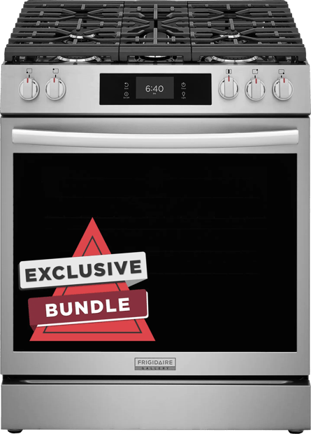 30" Front Control Gas Range with Stone-Baked Pizza, Includes Free Air Fry Tray - GCFG3070BF-A2