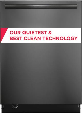 24" Stainless Steel Tub Dishwasher with CleanBoost™ — Black Stainless Steel (GDSH4715AD)