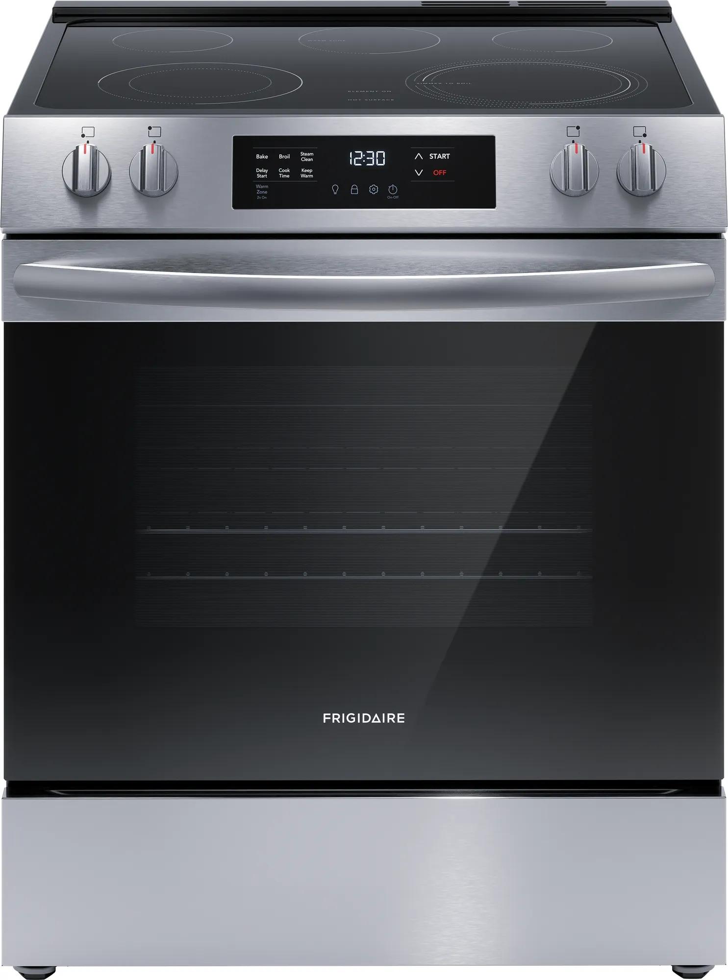 30" Electric Range with Steam Clean