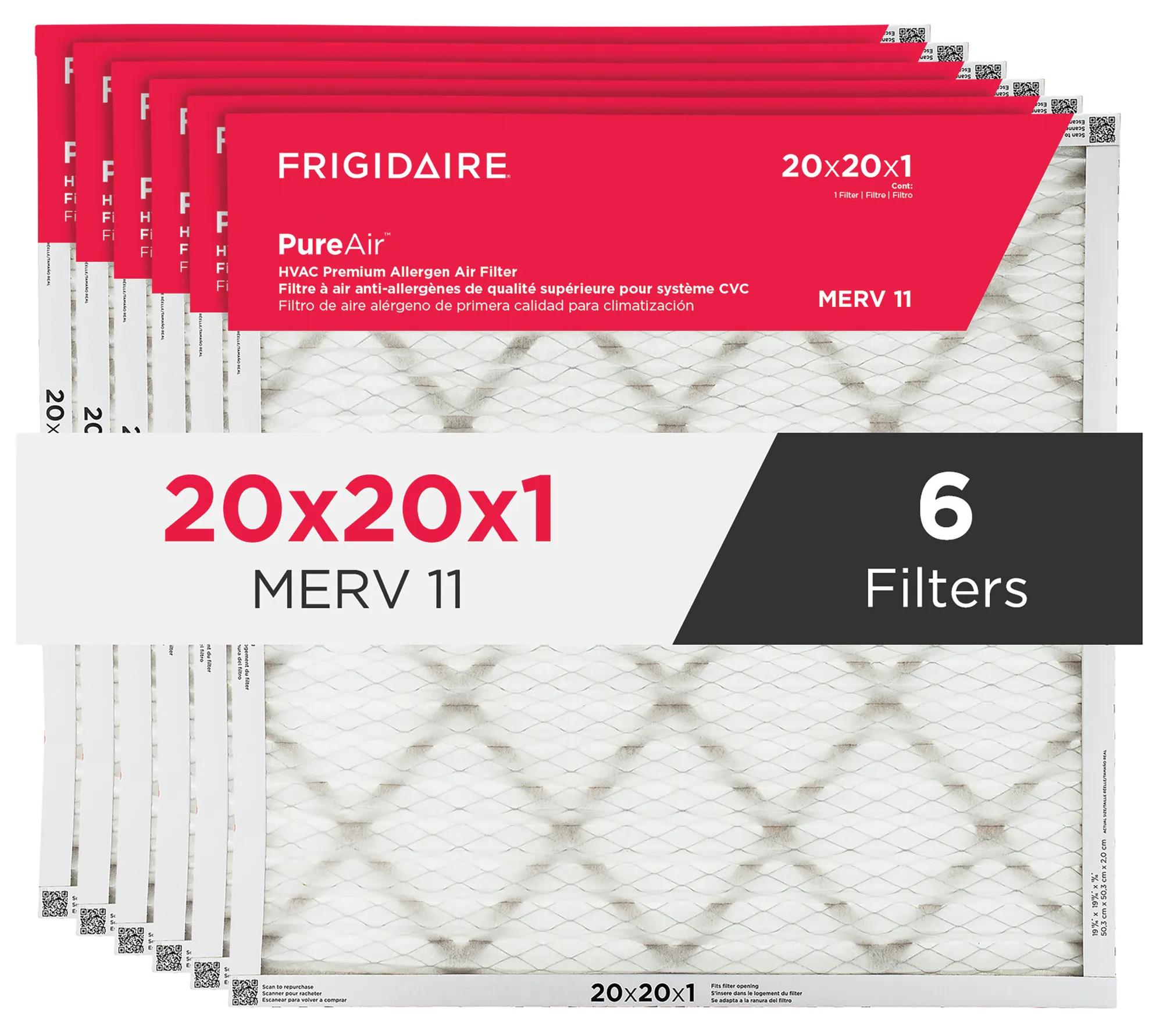 PureAir®   20" x 20" x 1" MERV 11 Premium Allergen Air Filter - 6 Pack