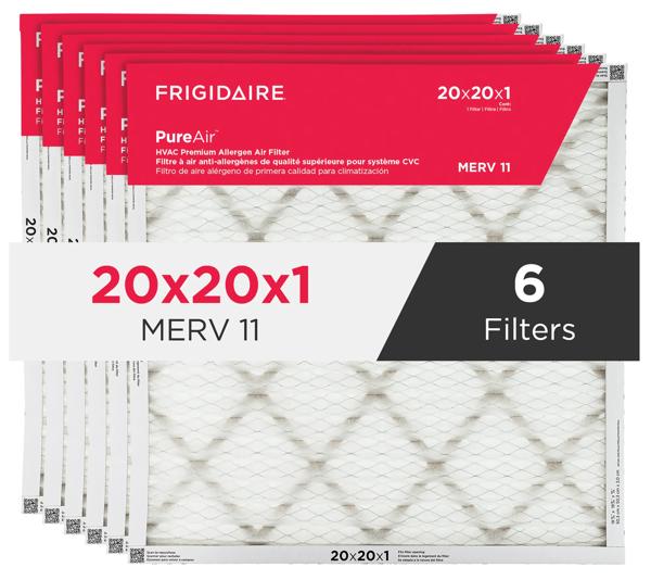 PureAir®   20" x 20" x 1" MERV 11 Premium Allergen Air Filter - 6 Pack