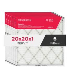 Frigidaire Filtre à air pour allergènes PureAir® MERV 11 20 po x 20 po x 1 po de qualité supérieure - paquet de 6